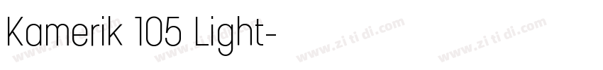 Kamerik 105 Light字体转换